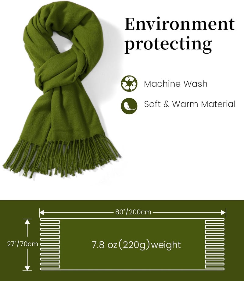 Ymomode Store Scarfs for Women Pashmina Shawls and Wraps for Evening Dress Bridesmaid Wedding Bridal Winter Warm Long Large Scarves - Image 2